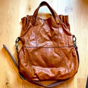 Lucky Brand Leather Foldover Bag